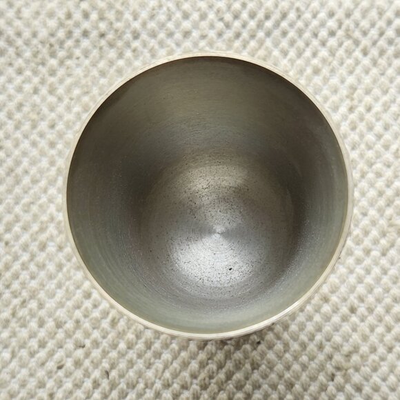 PEWTER Art 3D Hunting Scene Wine GOBLET Man smoking Pipe Deer Stag Leaf Chalice - Picture 8 of 8